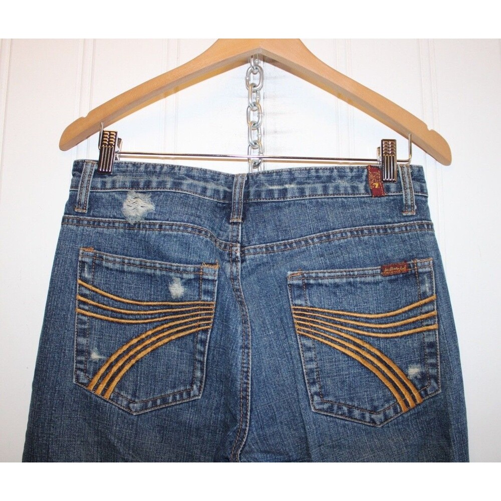 7 For All Mankind Dojo Y2K Jeans Womens Size 30 Straight Leg Made‎ USA - Picture 6 of 10